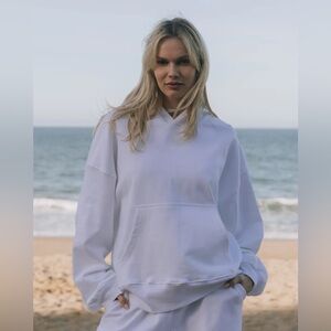 NWT Daily Drills Unisex Oversized Hoodie - White